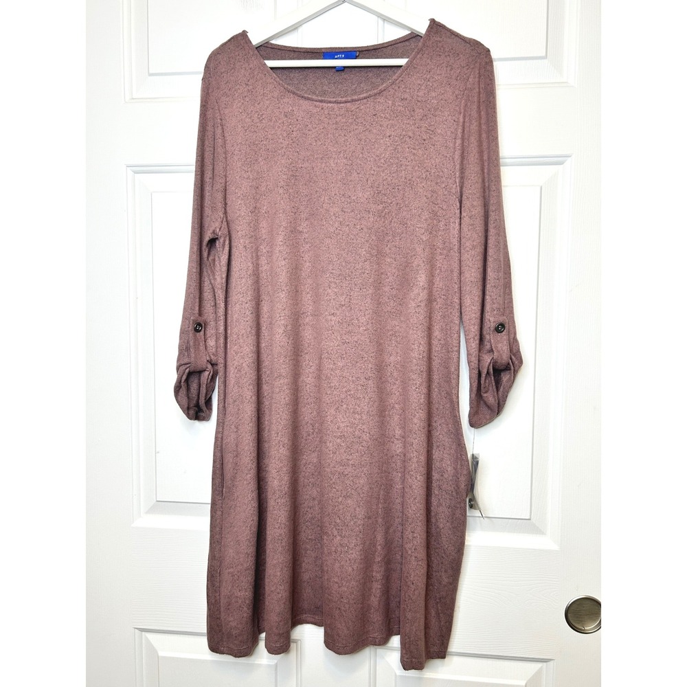 Apt. 9 Tunic Dress XL‎ Dark Mauve New